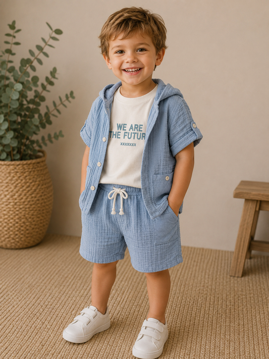 Musselin Set Jungen 2tlg