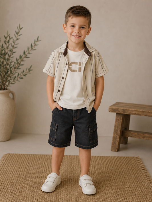 Outfit Set Streifen Jeans