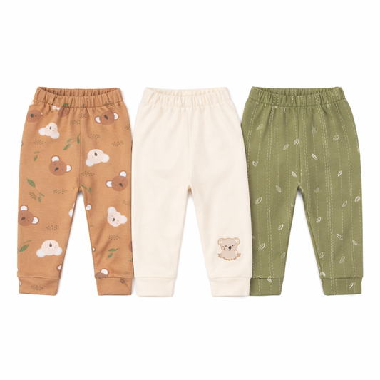 Baby Hose 3er-Pack – 100% Baumwolle – Koala Design