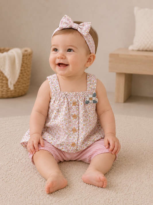 Baby Set Baumwolle Blumen