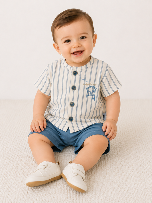 Set Hemd Shorts Streifen