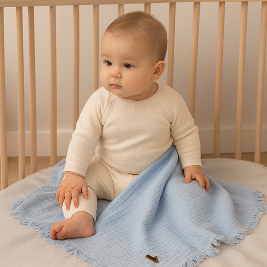 Musselin Babydecke 120x100 cm – 4-lagig aus 100% Baumwolle
