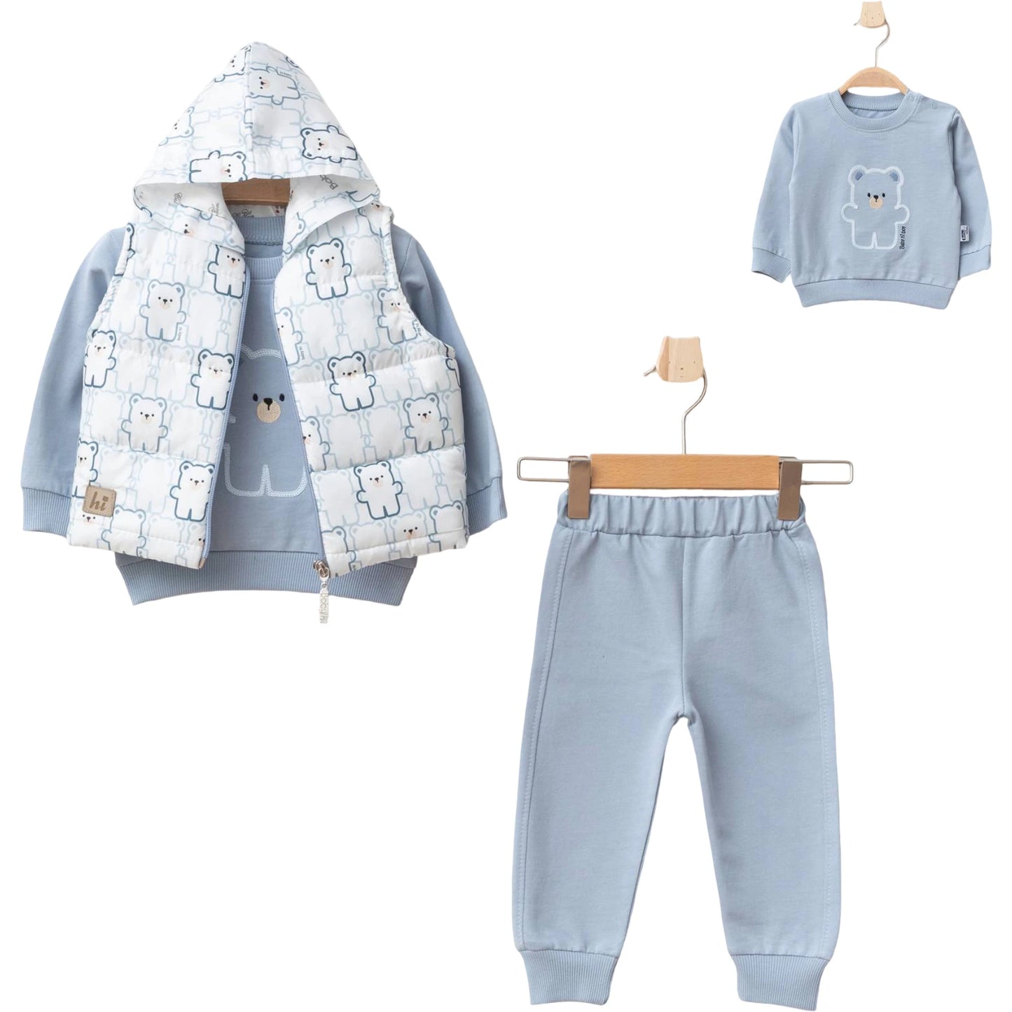 Baby Set Baumwolle Bärenprint