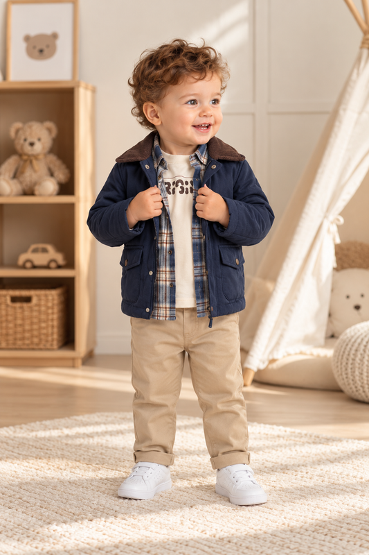 Baby Jungen Set 4-teilig Karo