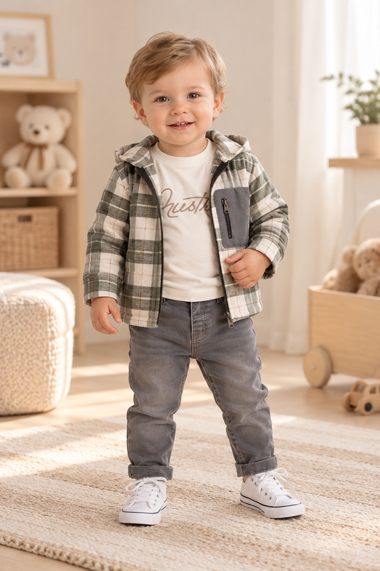 Baby Jungen Set 3-teilig Karo