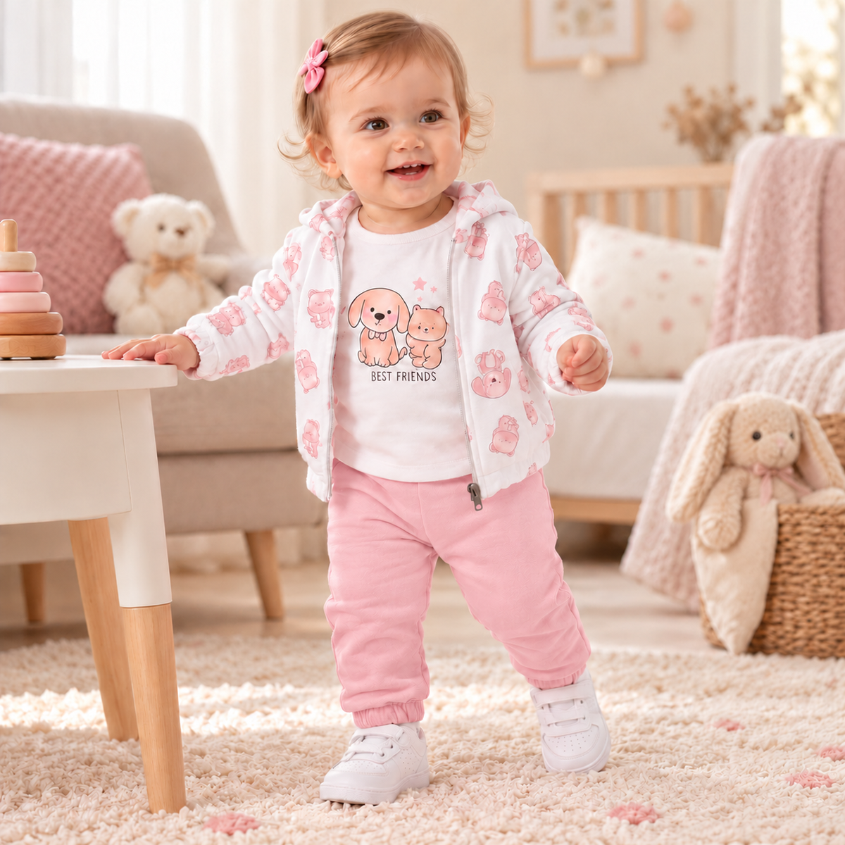 Baby Mädchen Set 3-teilig Tiermotiv