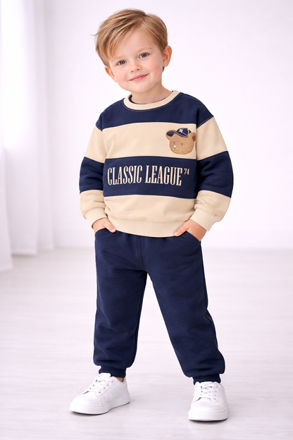 2-teiliges Jungen Outfit – Sweatshirt & Hose (in 2 Farben)