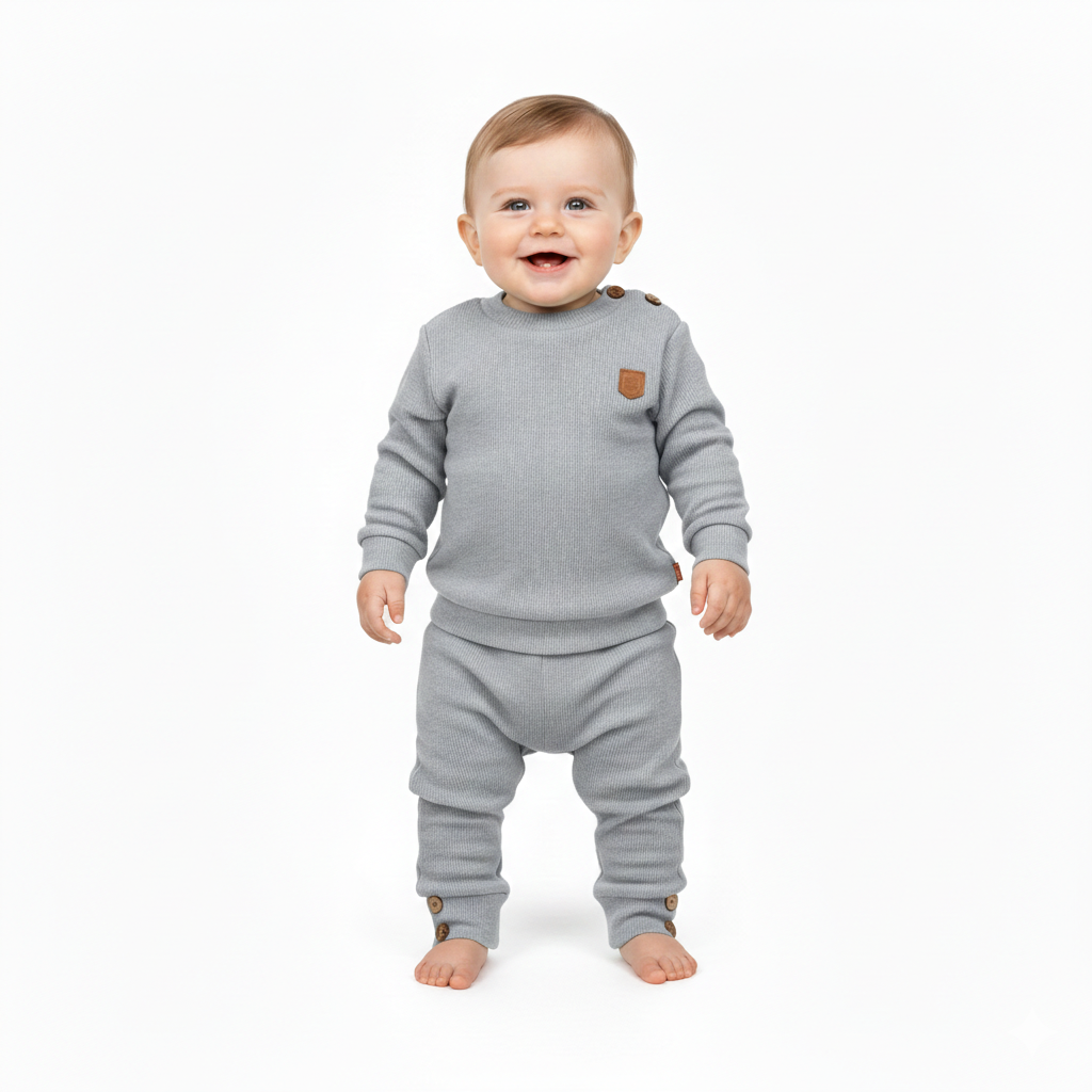 Zweiteiliges Baby-Outfit – weiches Set aus Oberteil & Hose