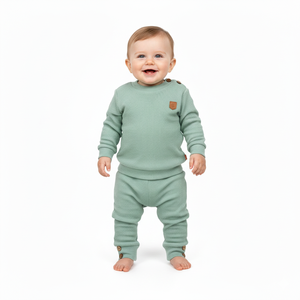 Zweiteiliges Baby-Outfit – weiches Set aus Oberteil & Hose
