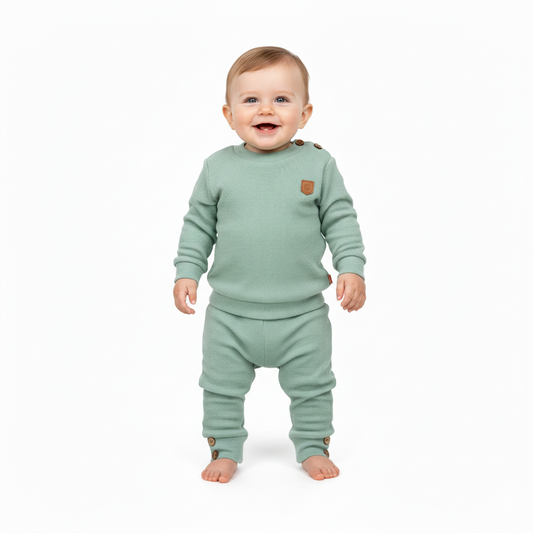 Zweiteiliges Baby-Outfit – weiches Set aus Oberteil & Hose