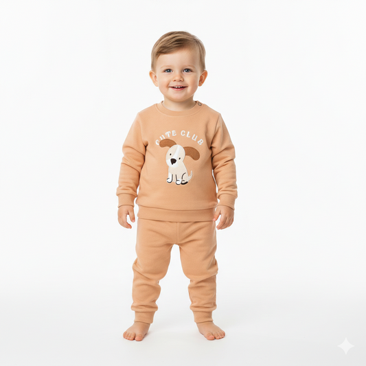 Zweiteiliges Baby-Jungen Outfit mit Hundemotiv – süß & bequem