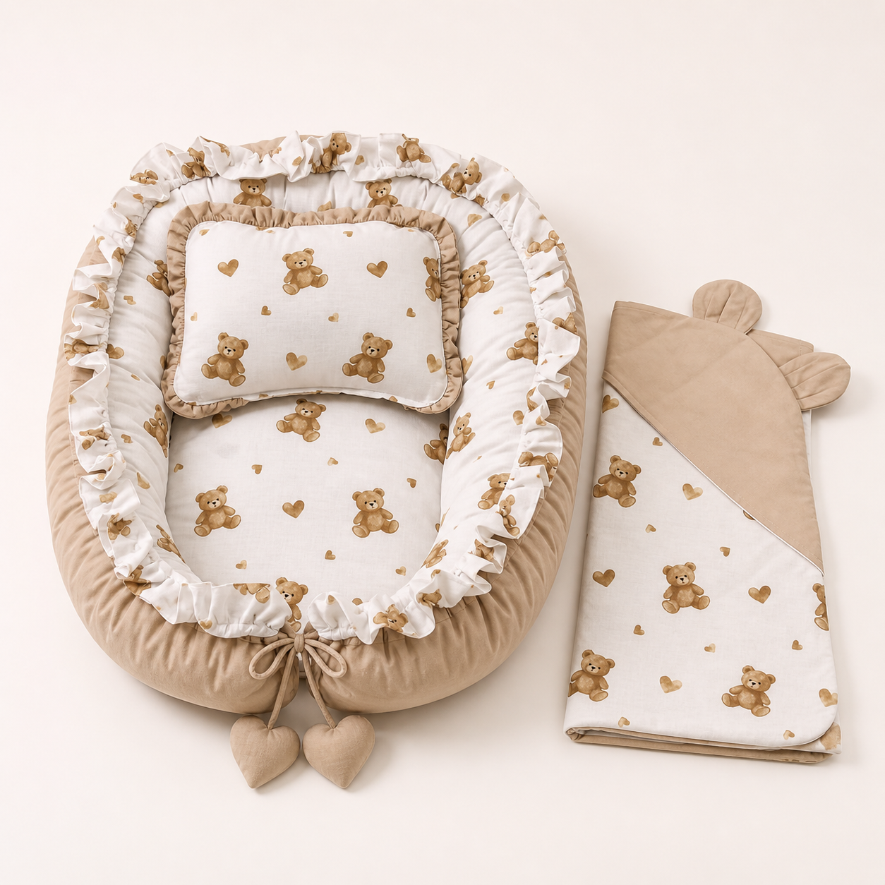 Babynest Set Beige Teddy