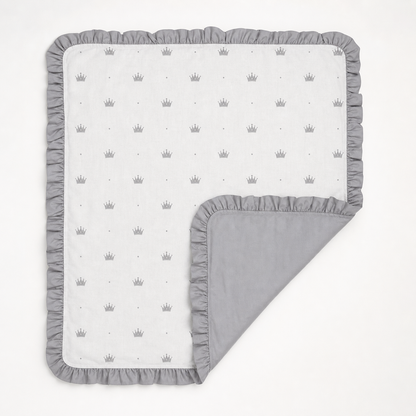 Babynest Set Grau Krone