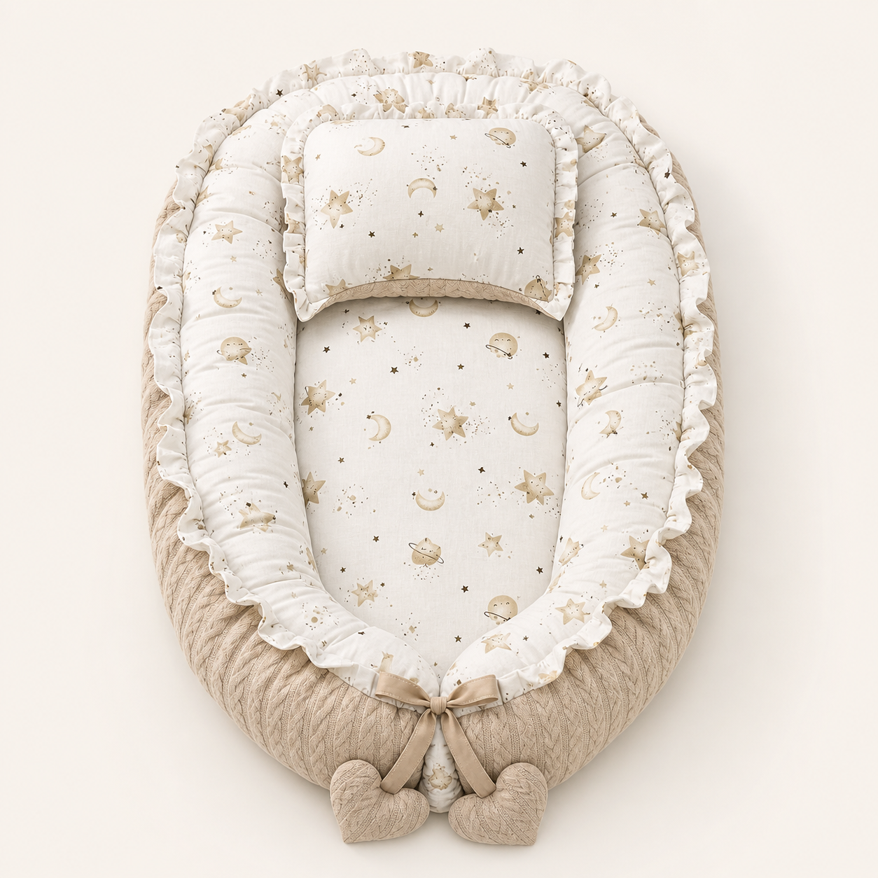 Babynest Set Beige Mond