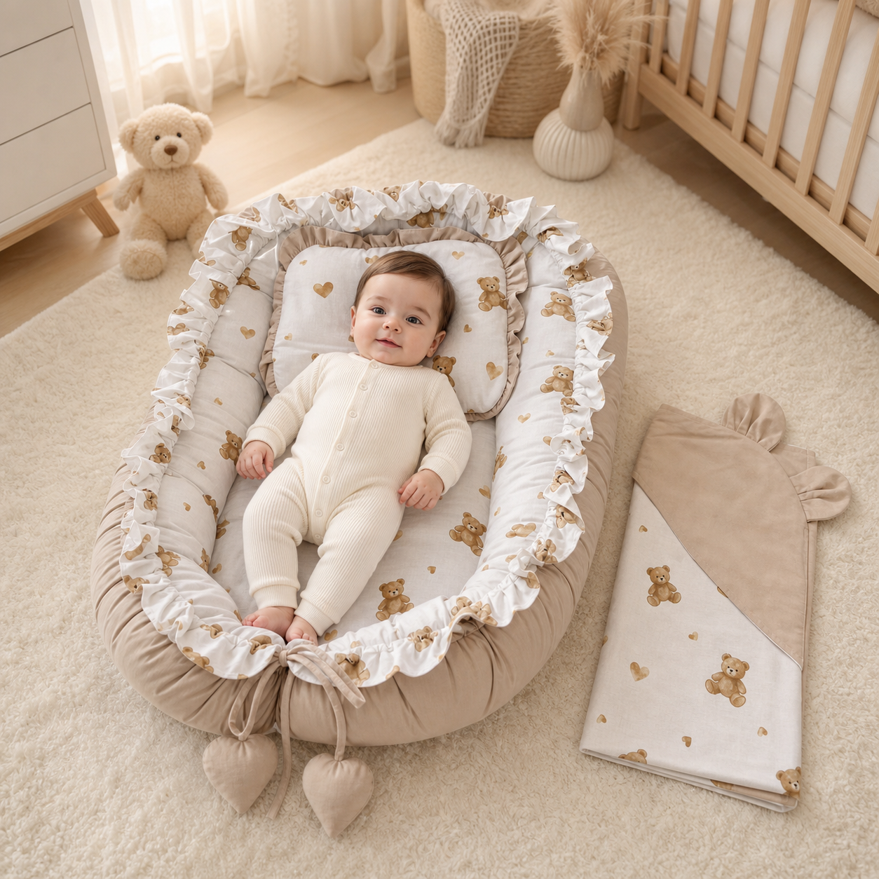 Babynest Set Beige Teddy