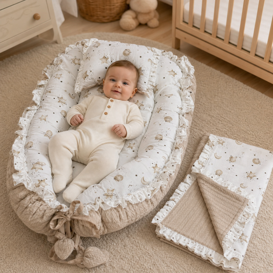 Babynest Set Beige Mond