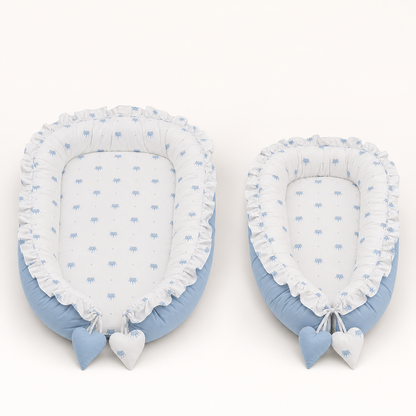 Babynest Set Hellblau Krone