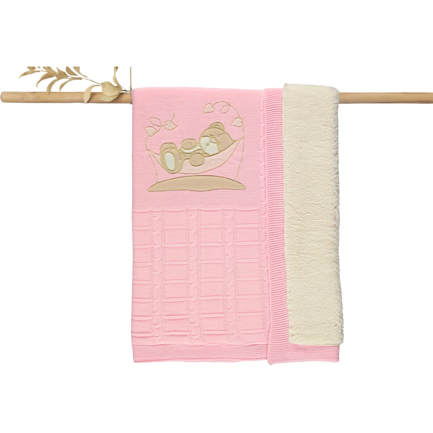 Babydecke Strick Bärenmotiv