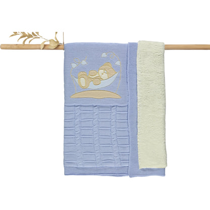 Babydecke Strick Bärenmotiv