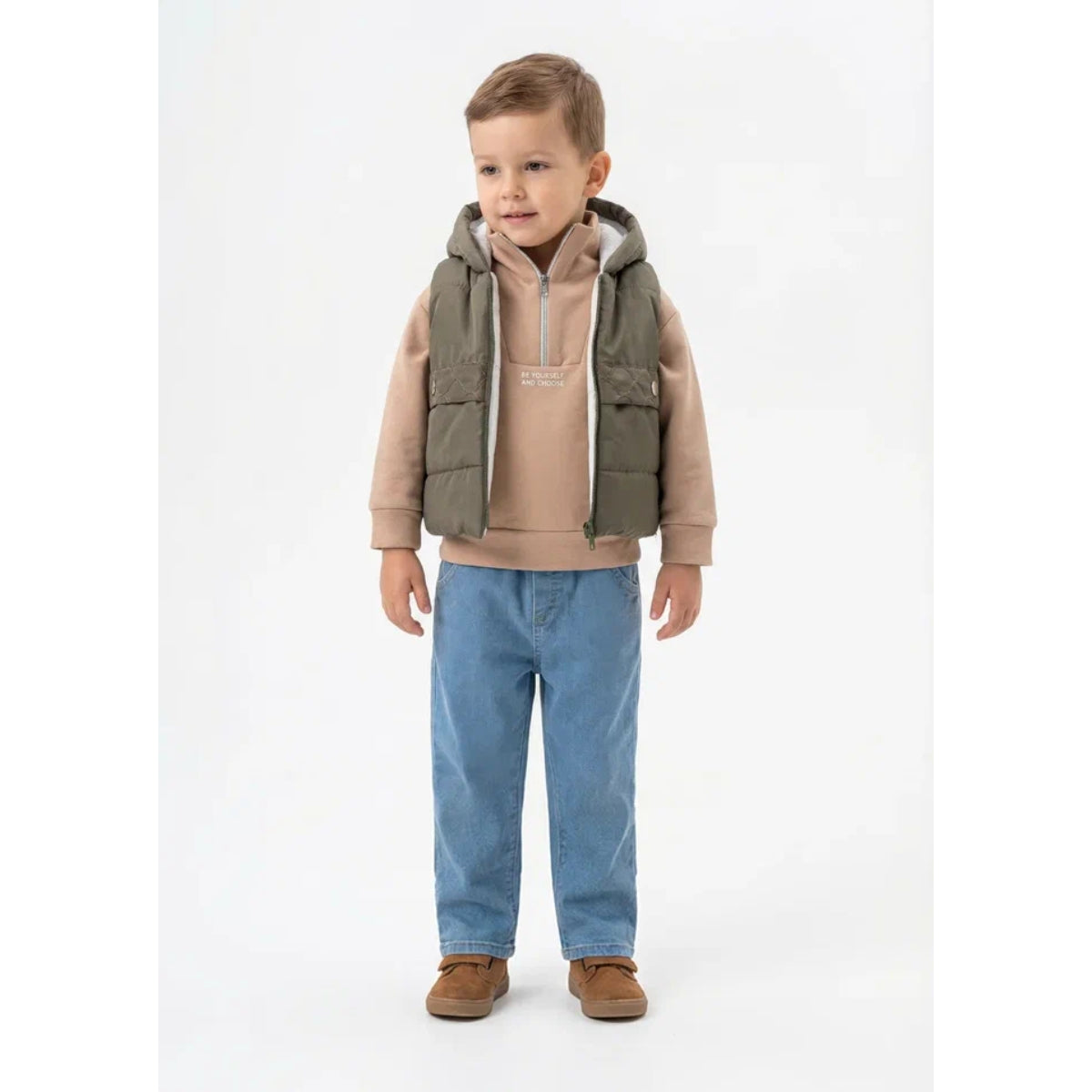 Jungen Outfit Weste Jeans