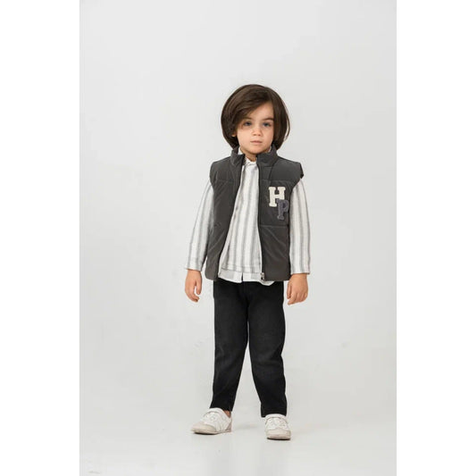 Jungen Outfit Weste Streifen
