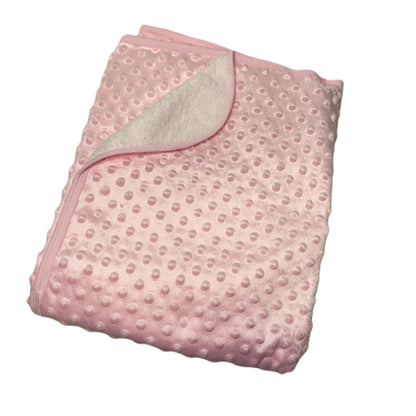 Babydecke gefüttert – Kuscheldecke in 3 Farben (Blau, Rosa, Weiß)