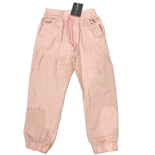 Rosa Mädchenhose aus Musselinstoff – weich & luftig 🌸👖