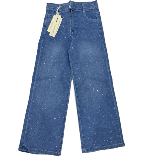 Blaue Jeans für Mädchen mit Strasssteinen – glitzernder Look ✨👖