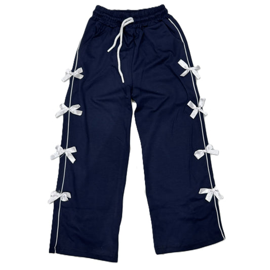 Mädchen Hose – stylisch mit weißen Schleifen 🎀👧