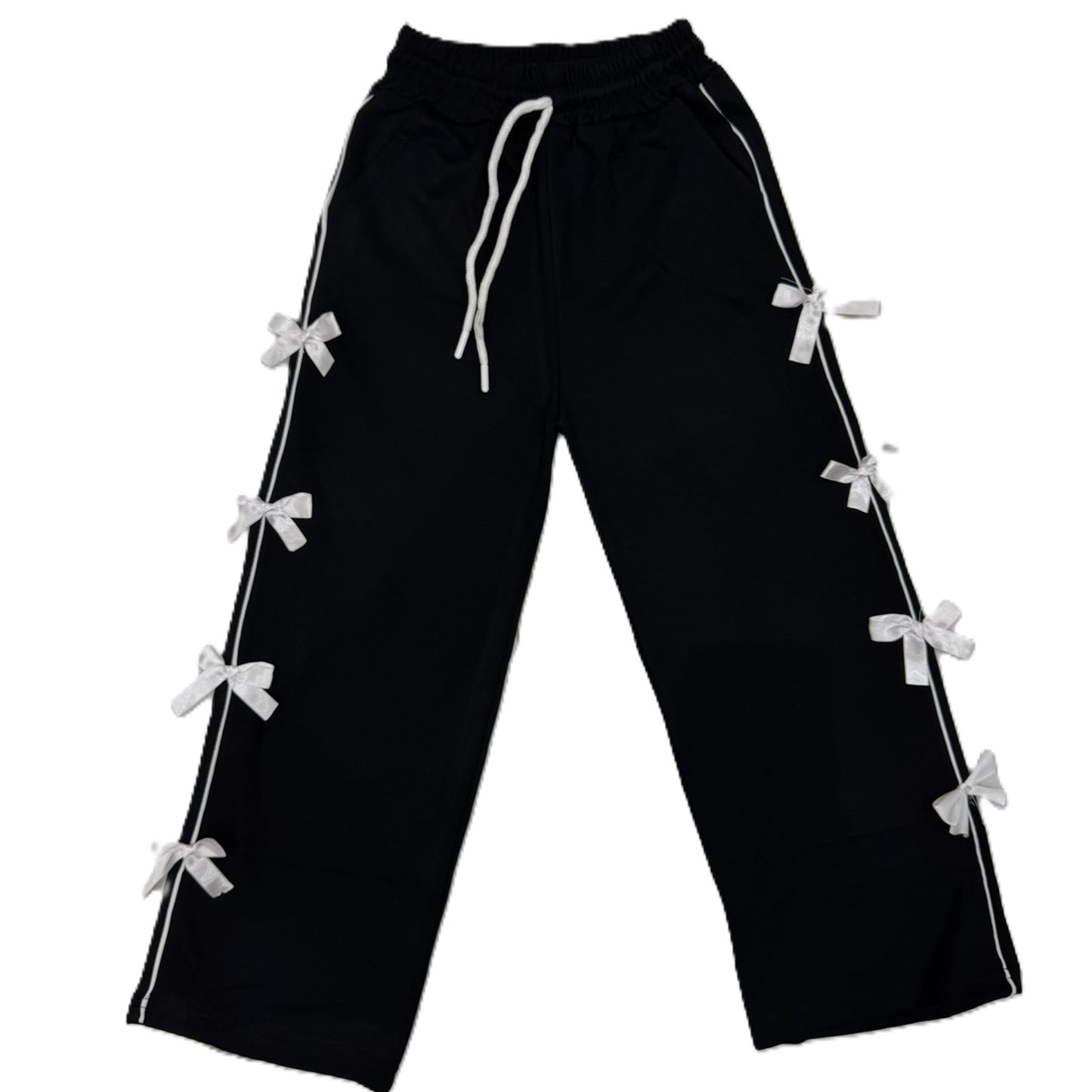 Mädchen Hose – stylisch mit weißen Schleifen 🎀👧