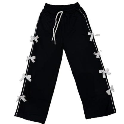 Mädchen Hose – stylisch mit weißen Schleifen 🎀👧