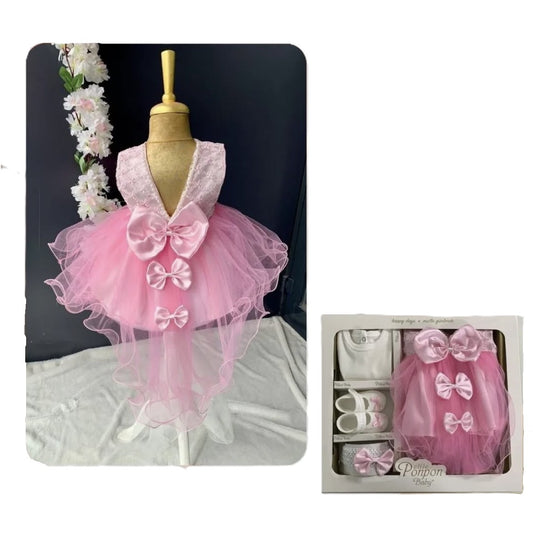 Baby Mädchen Kleid Set – 4-teilig & elegant 🎀👗