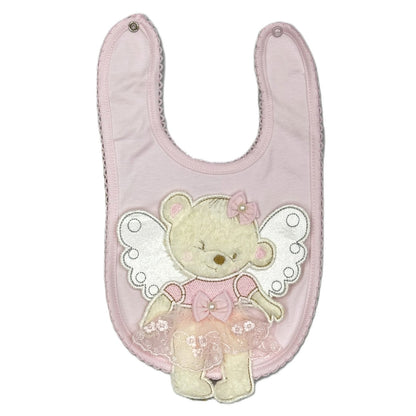Babymädchen Lätzchen – süßes Teddymotiv mit Tüll (3 Farben) 🎀👶