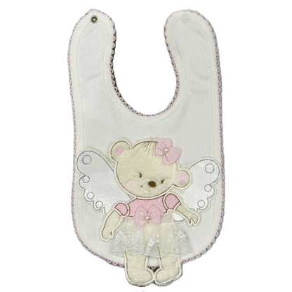 Babymädchen Lätzchen – süßes Teddymotiv mit Tüll (3 Farben) 🎀👶