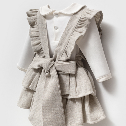 Baby Mädchen 4-teiliges Set Grau Creme | Nipperland