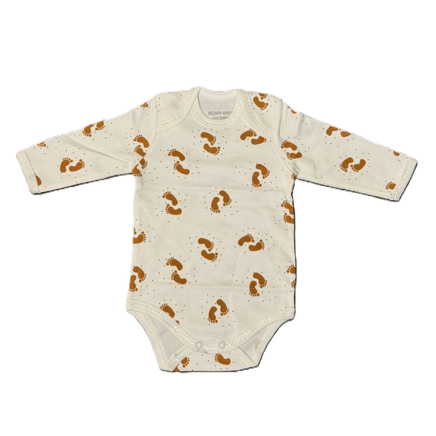 Baby Body Füßchen – Langarm | Creme | Unisex