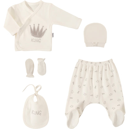 Erstlingsset Baumwolle King Queen