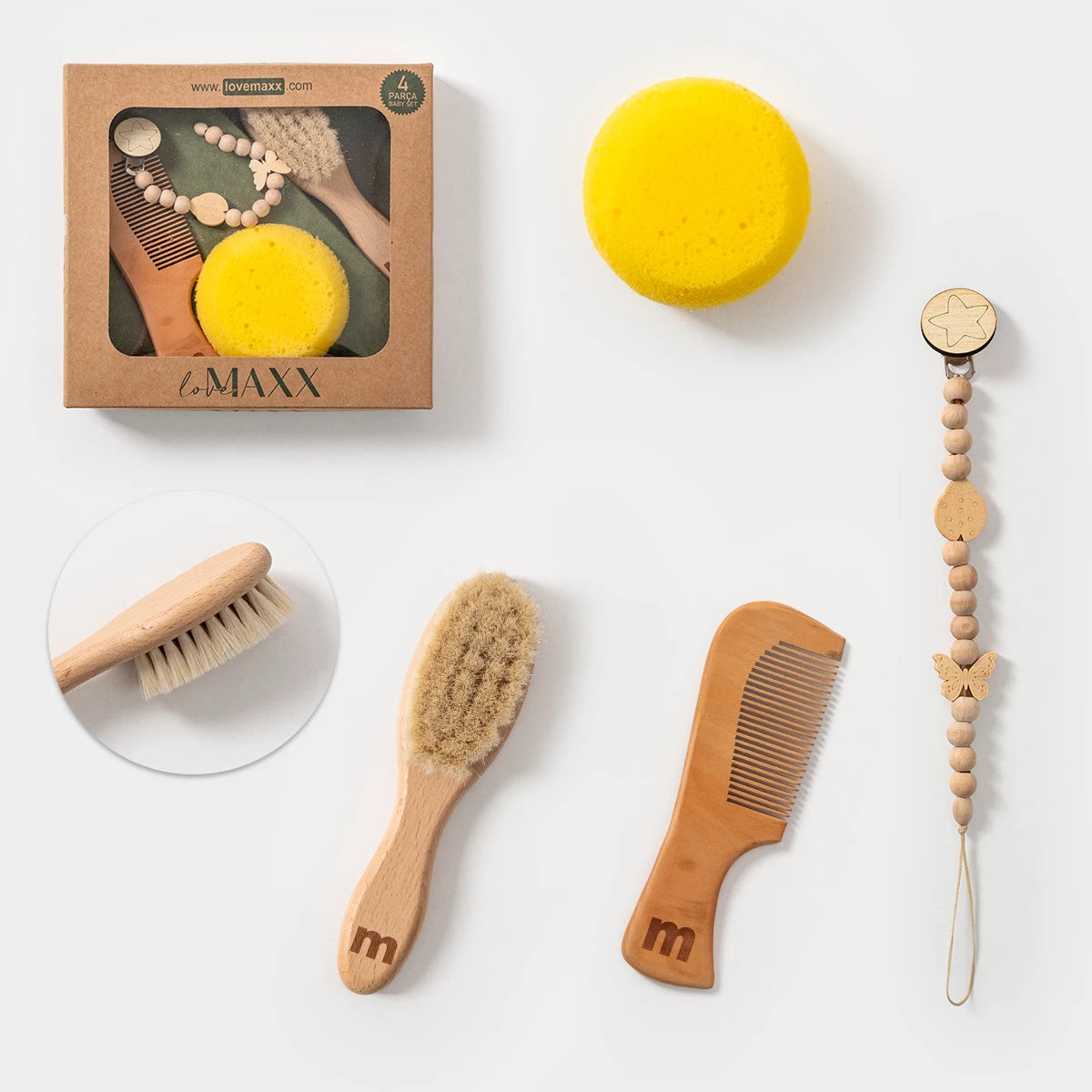 Babypflegeset Holz Natur