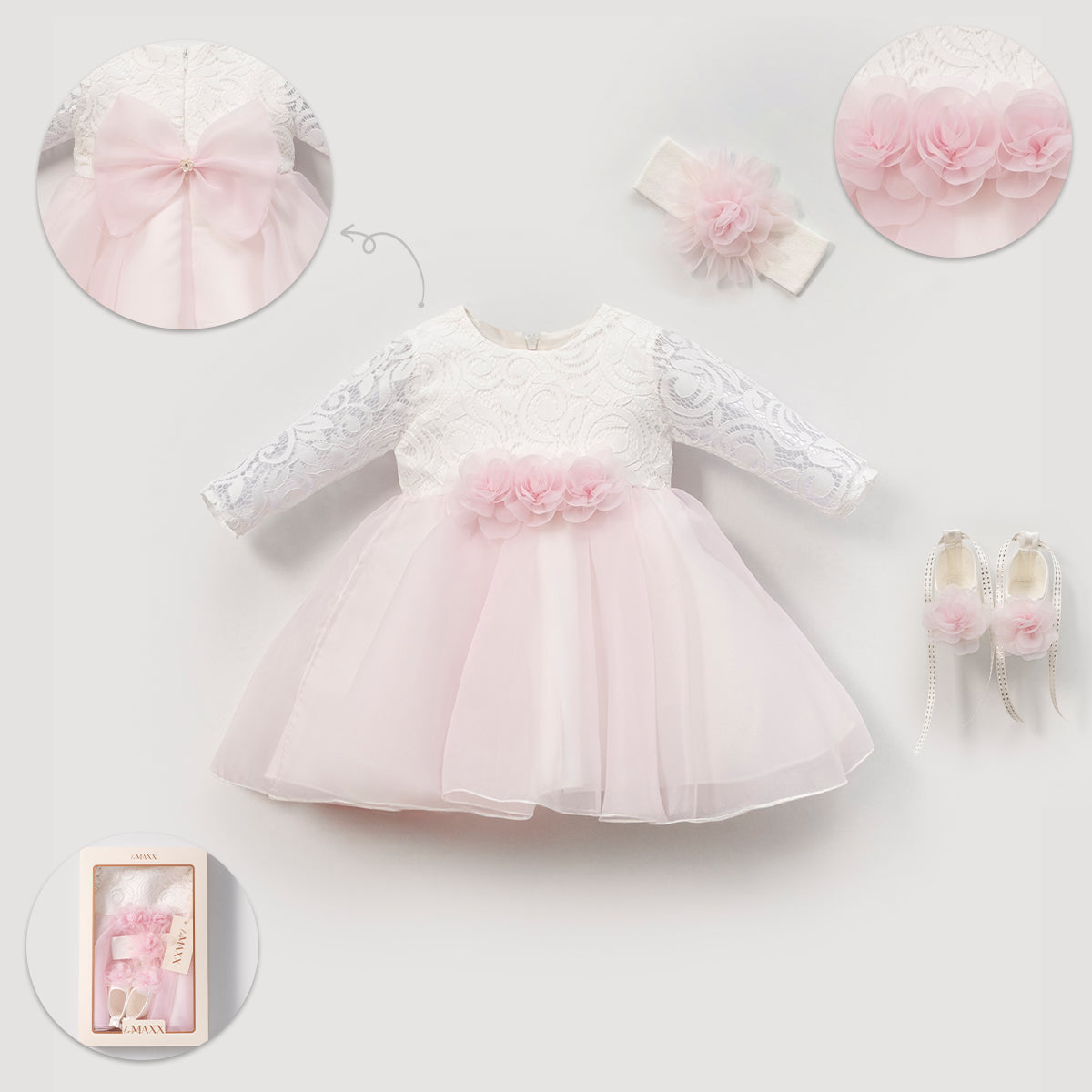 Festkleid Spitze Blumen