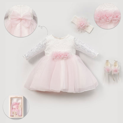 Festkleid Spitze Blumen