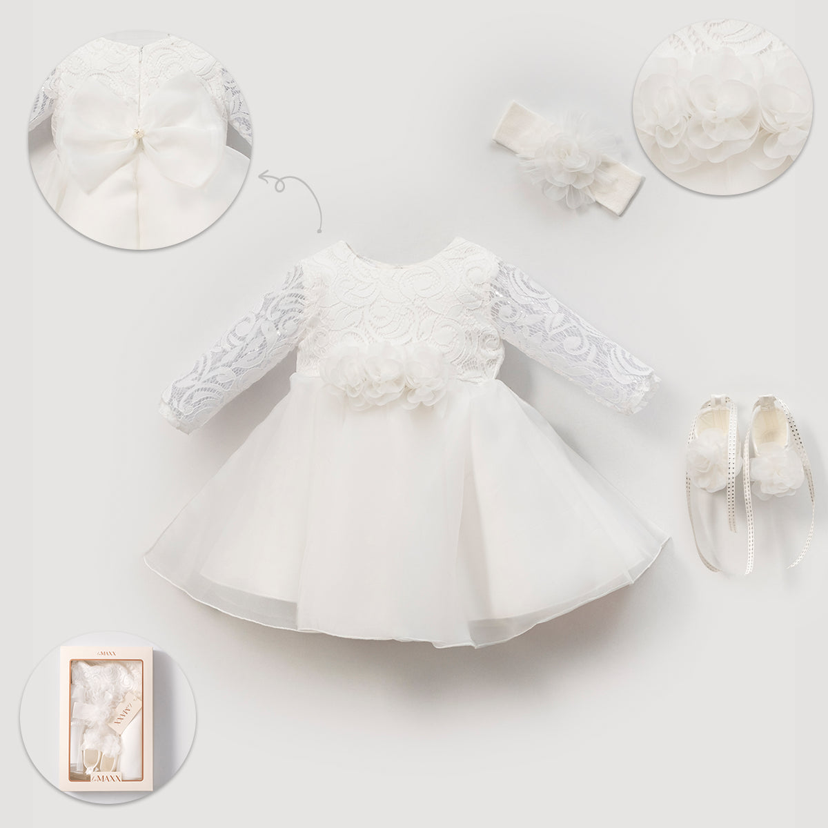Festkleid Spitze Blumen