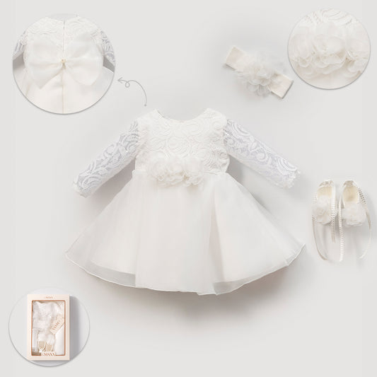 Festkleid Spitze Blumen