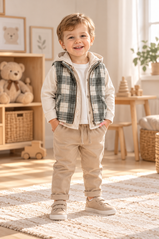 Baby Jungen Set 4-teilig Karo