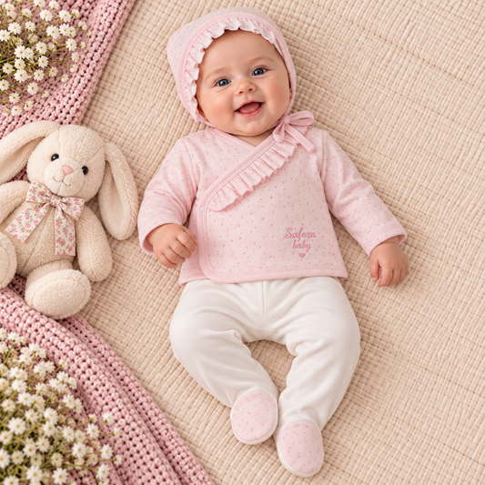 Baby Outfit-Set Rüschen 3-teilig
