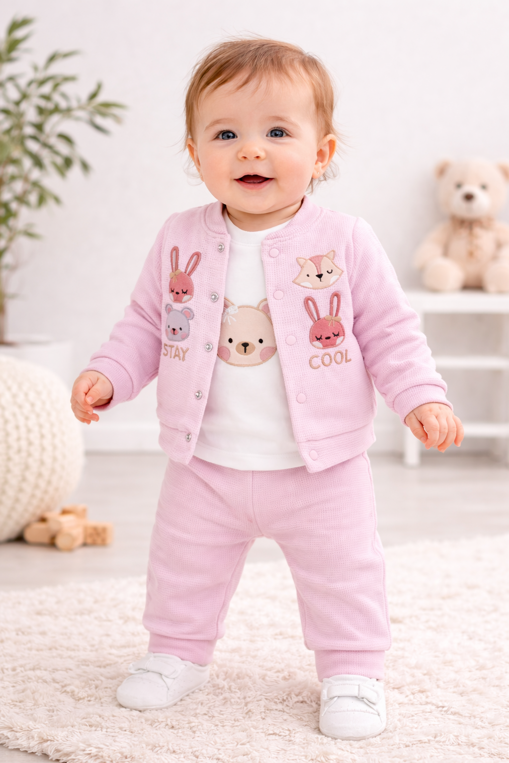 Baby Set Mädchen Rosa Tiere