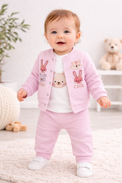 Baby Set Mädchen Rosa Tiere