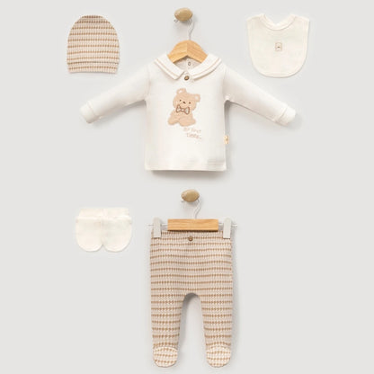 Baby Erstlingsset Bär Beige