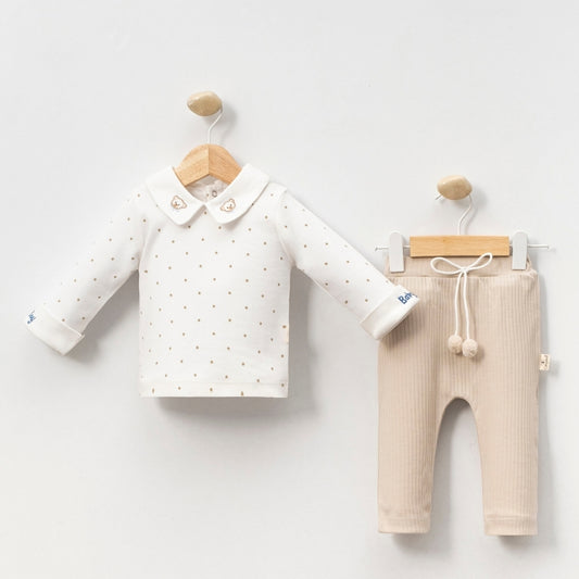 Babyset Baumwolle Punkte