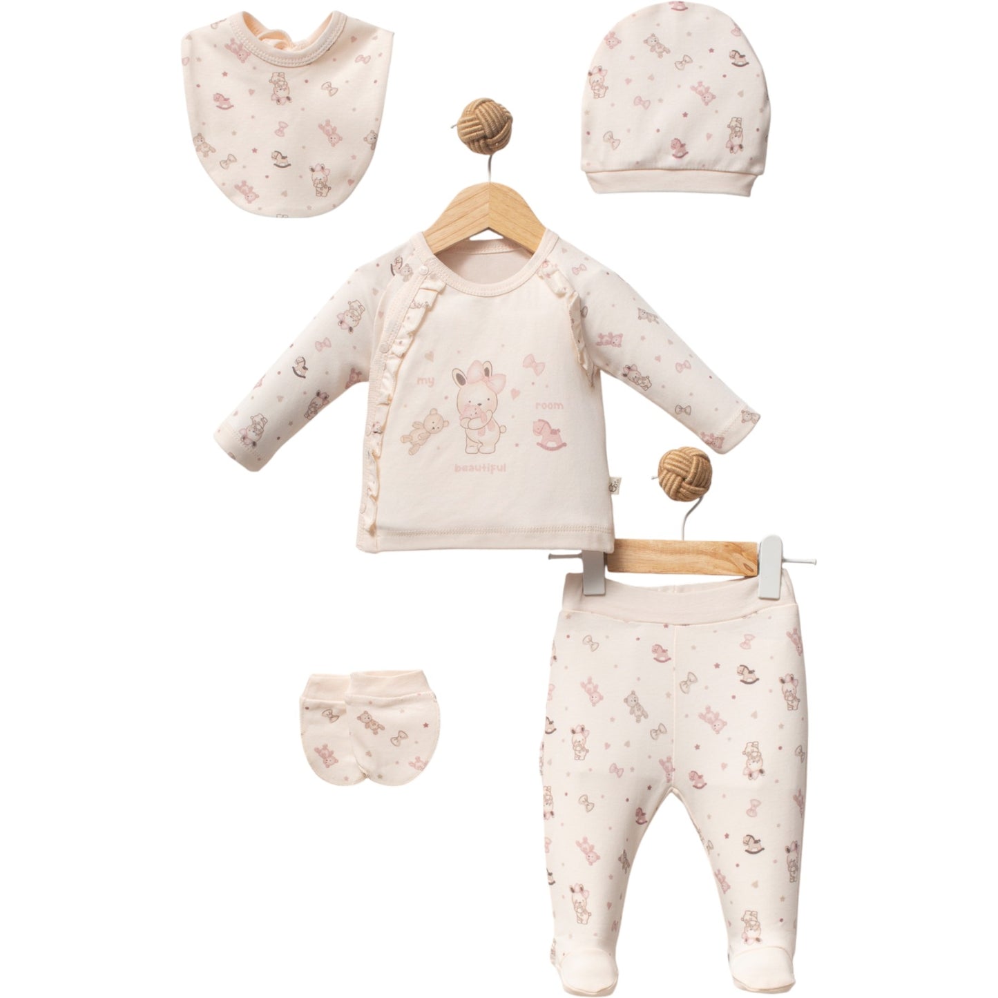 Baby Mädchen Erstlingsset 5-teilig