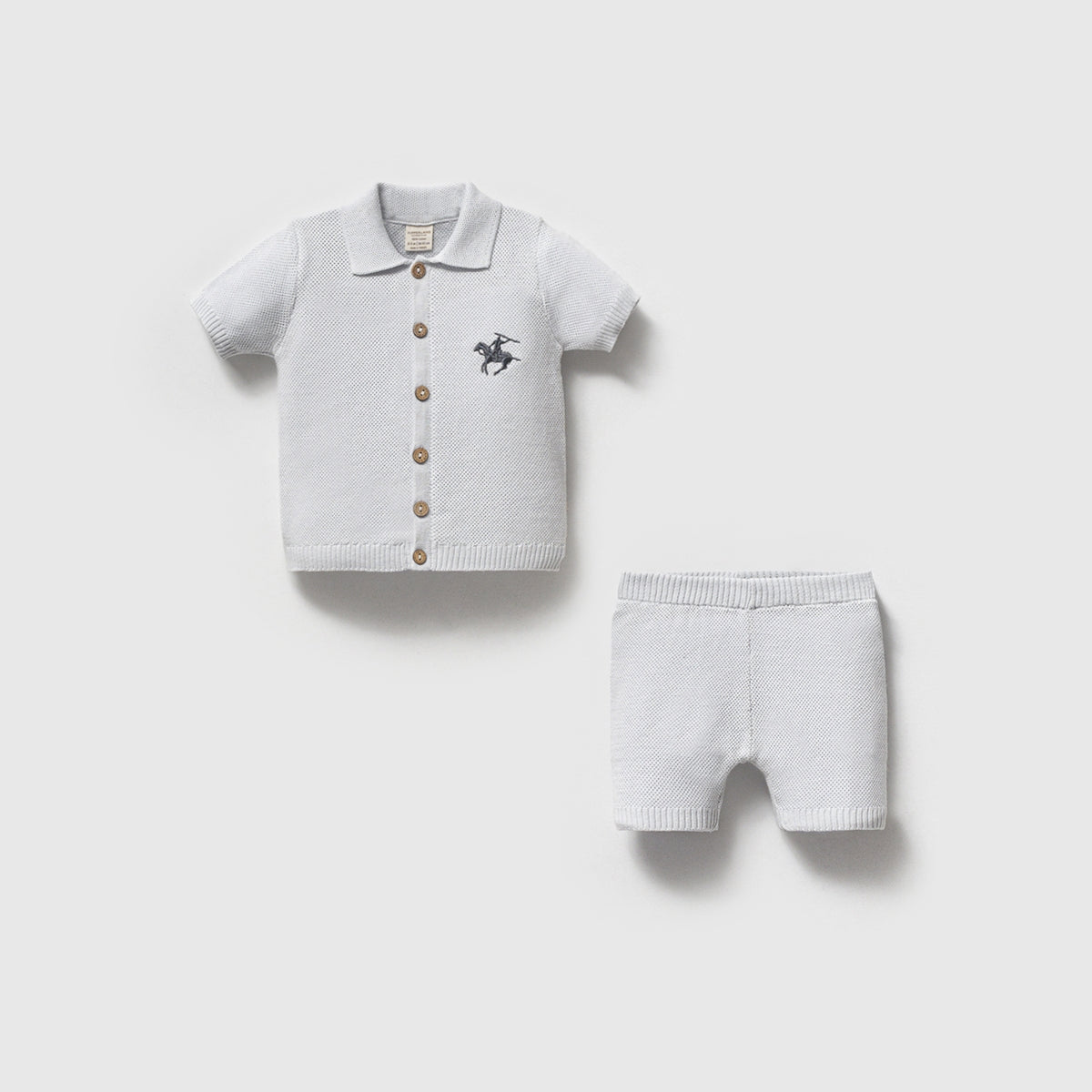 Nipperland Baby Jungen Sommer Outfit – Hellblau | 100% Baumwolle